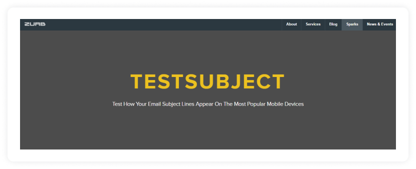 6. TestSubject Homepage