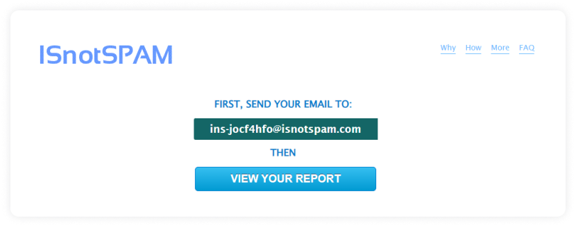 7. IsNotSpam Homepage