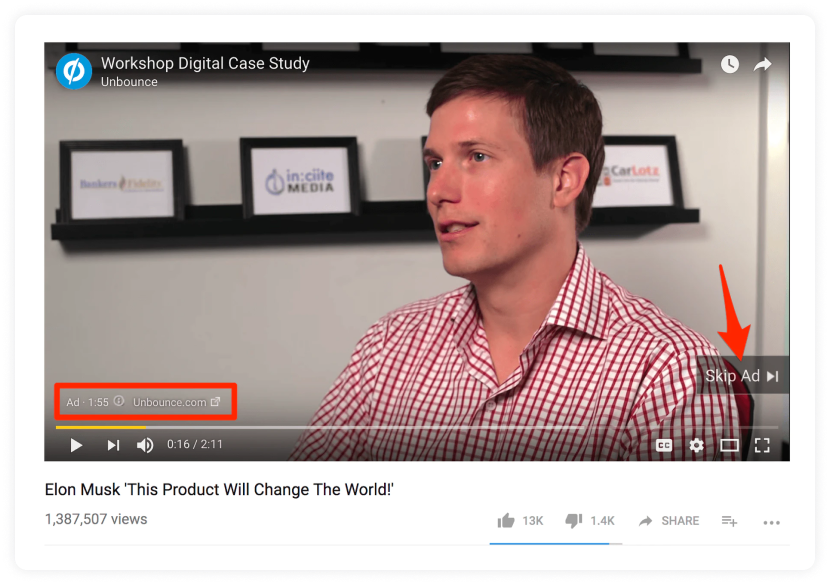Skippable in-stream ads