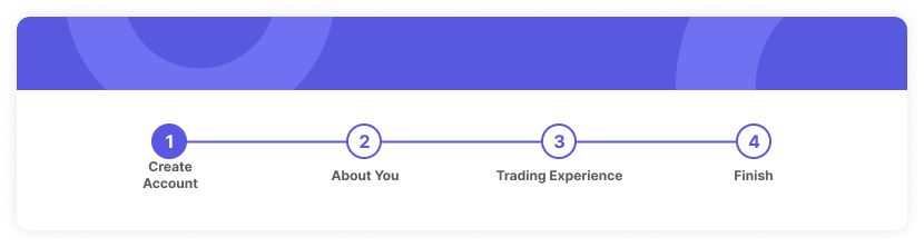 Category bar example - step numbers and step name