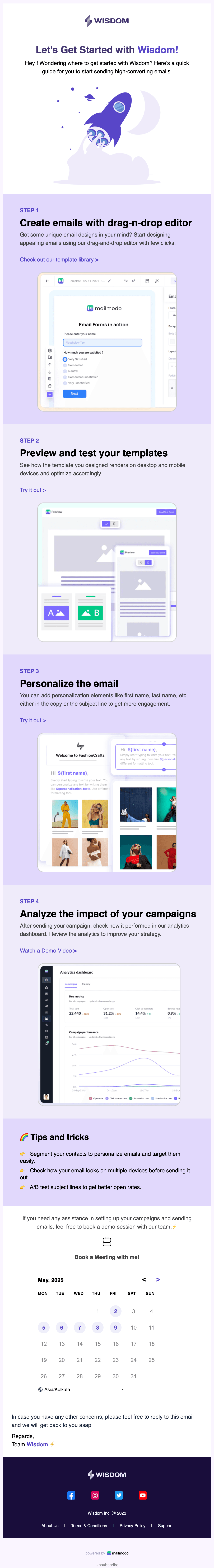 Onboarding email template