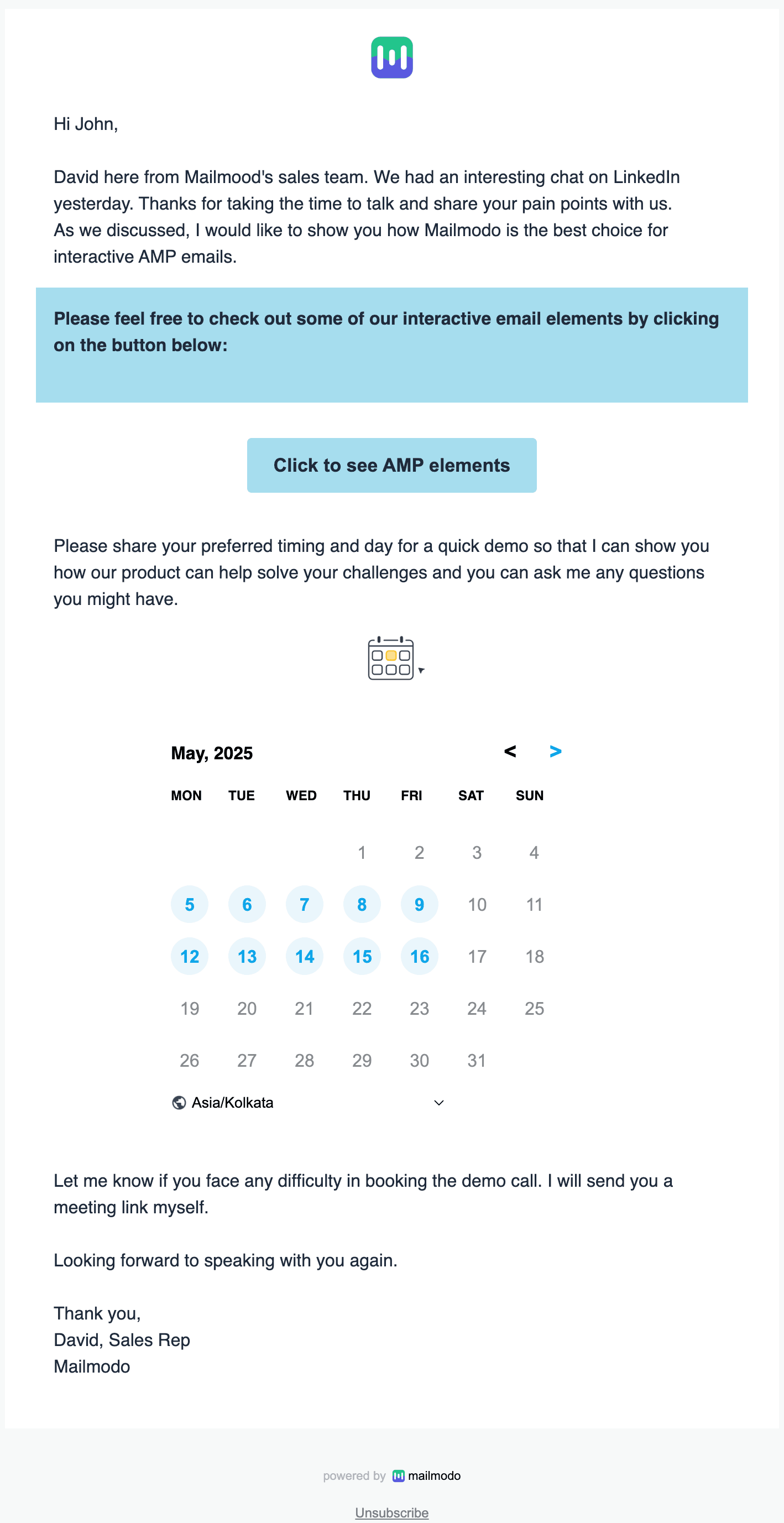 Free Schedule Meeting Email Template