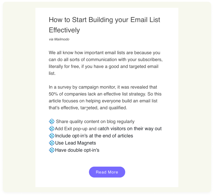 How-to guide newsletter by Mailmodo