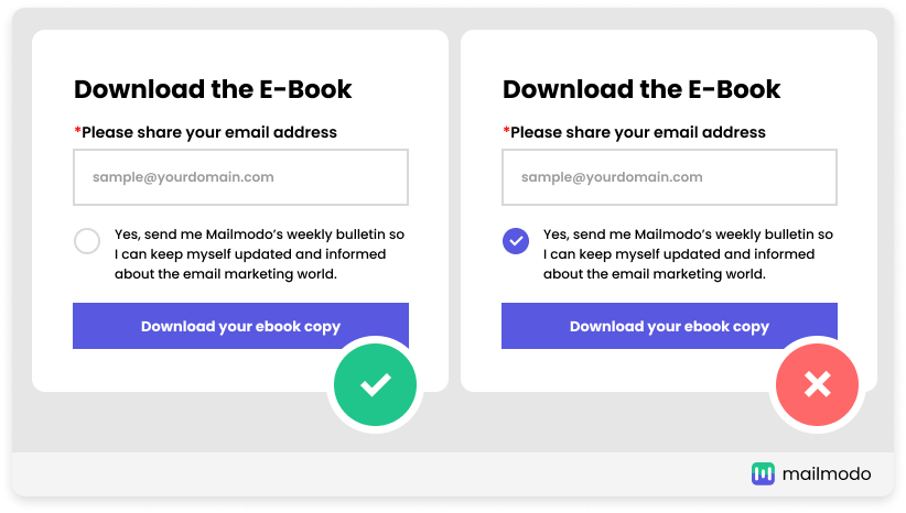 GDPR positive opt-in example