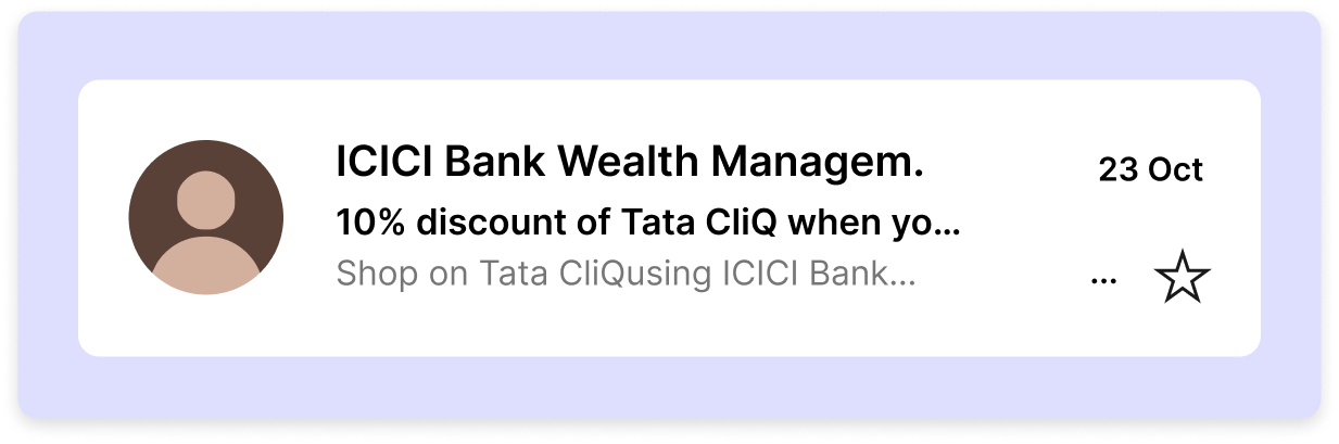 Preview text: Shop on Tata CliQ using ICICI Bank...
