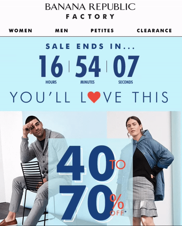 Dynamic countdown timer in email