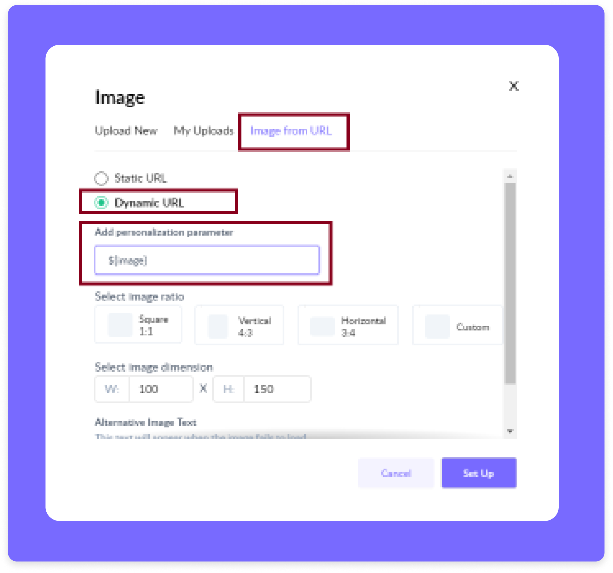 Option to make images personalized in Mailmodo