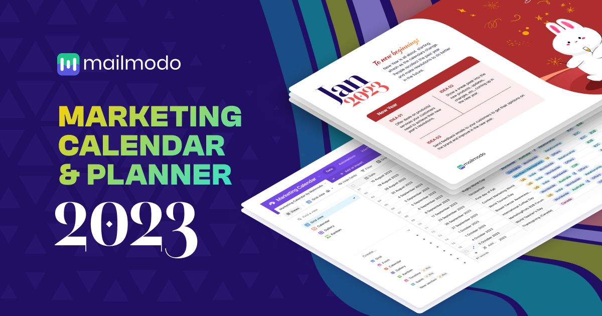 Free marketing calendar and planner for 2023