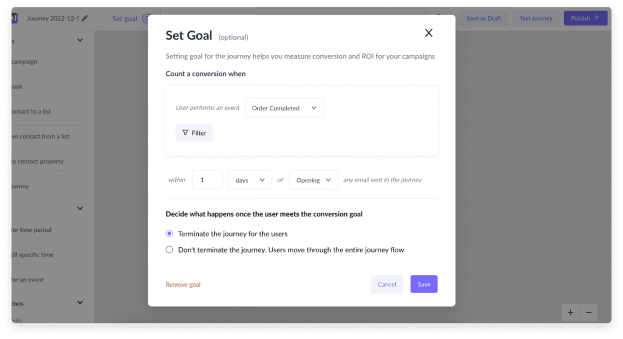 goal-tracking feature