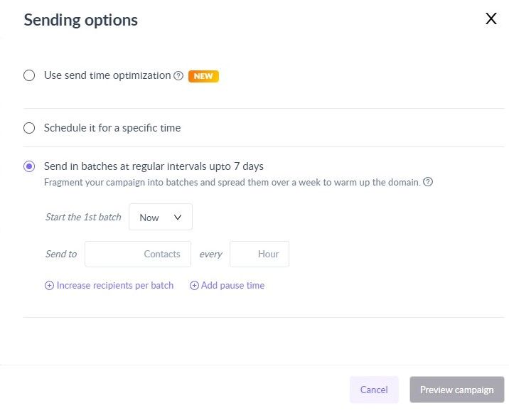 fragmented scheduling feature