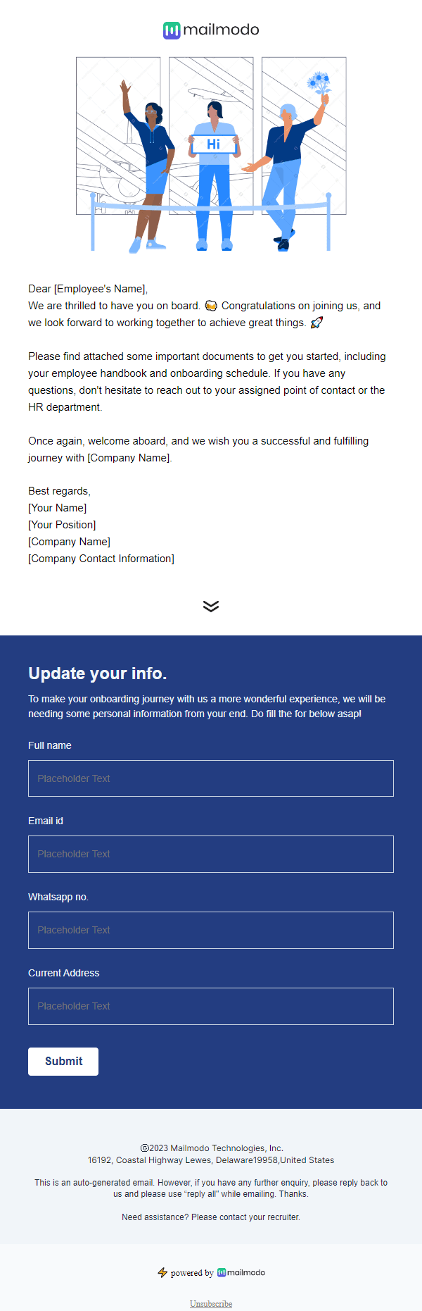 Welcome New Hires Template