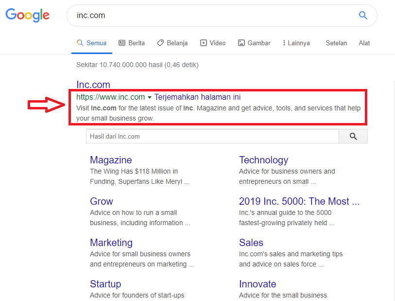 meta description home page