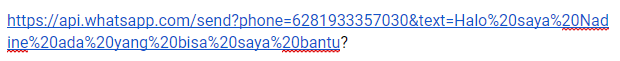 cara menambahkan pesan pada link whatsapp
