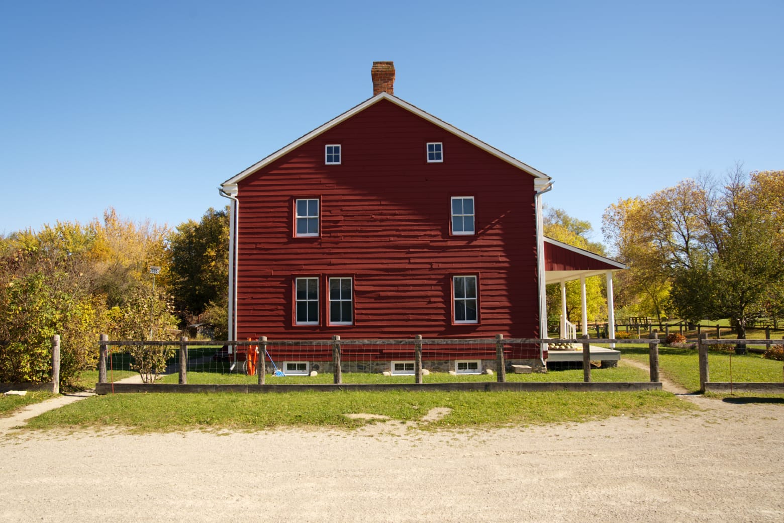 image of an old barn style home located in doon village in kitchener