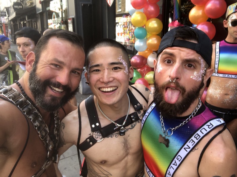 Yoshi Kawasaki and friends at Pride in London 2018 (image supplied)