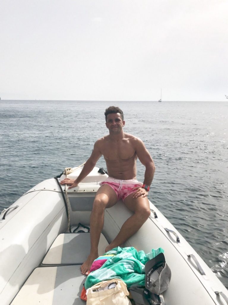 Sam Stanley exploring the Aeolian Islands of Sicily (image supplied)