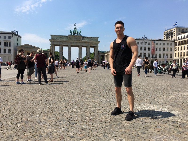 Liviu at the Brandenburg Gate — Berlin, Germany. Photo: Gareth Johnson