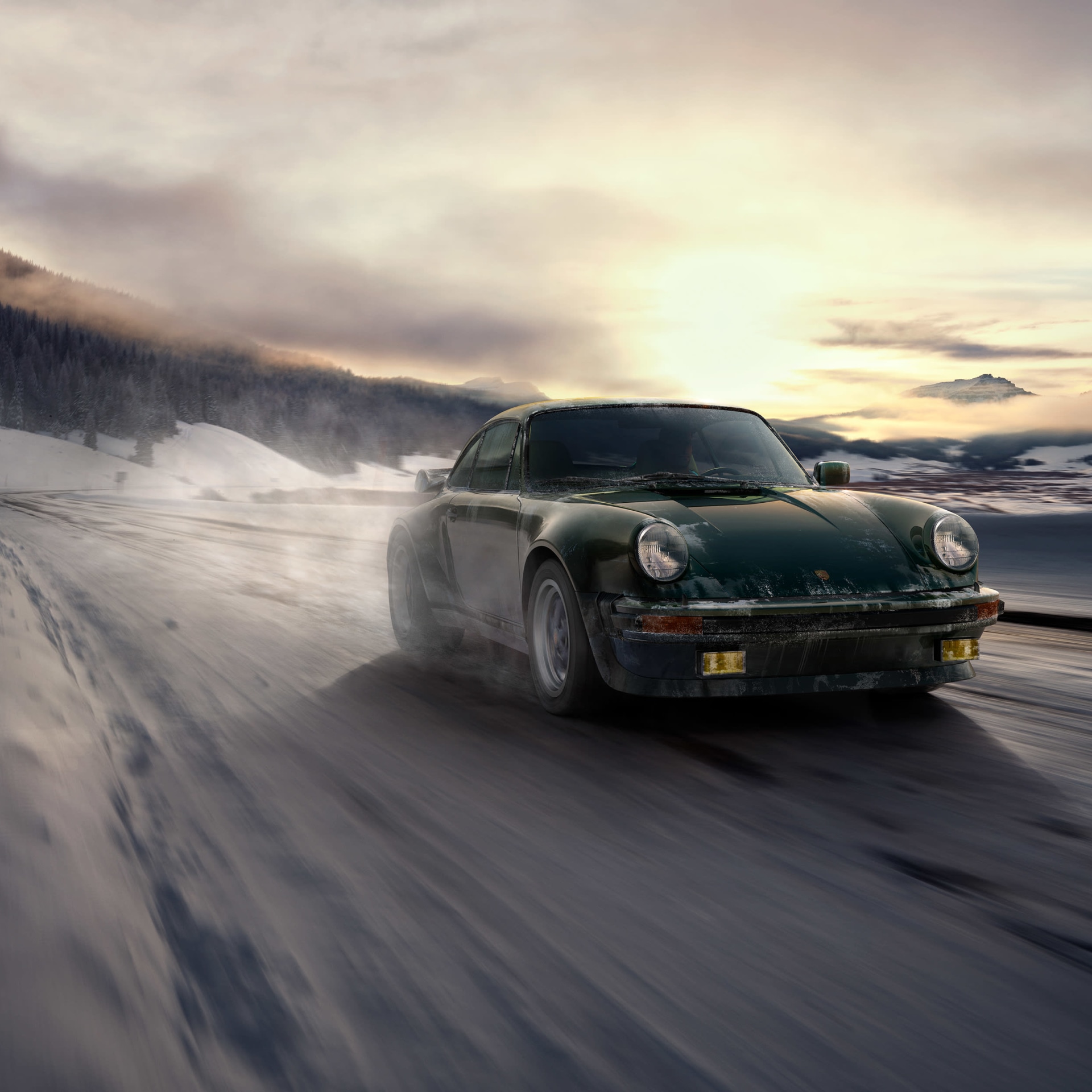 911 classic - a snowy road trip