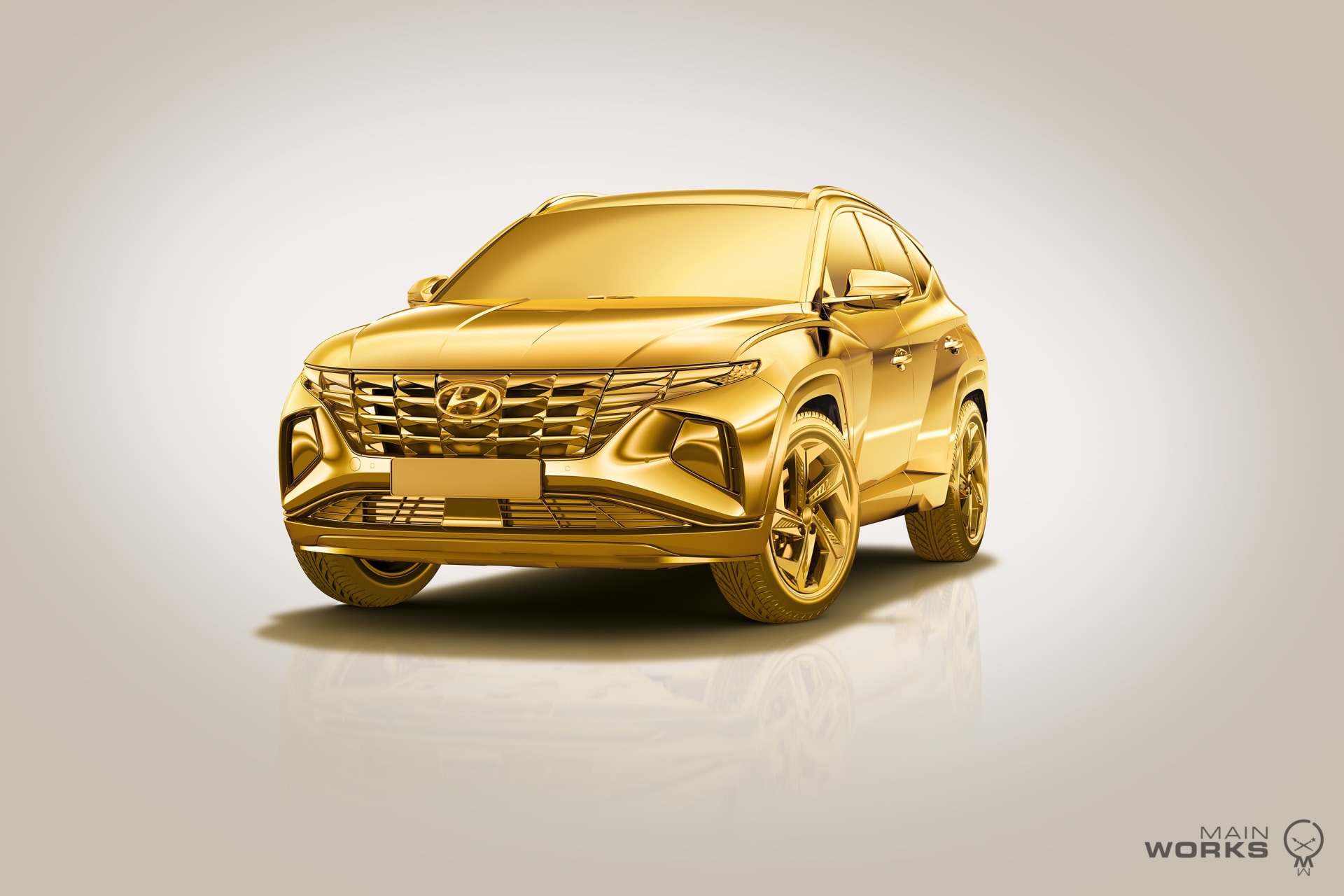 golden Hyundai Tucson - factory warranty