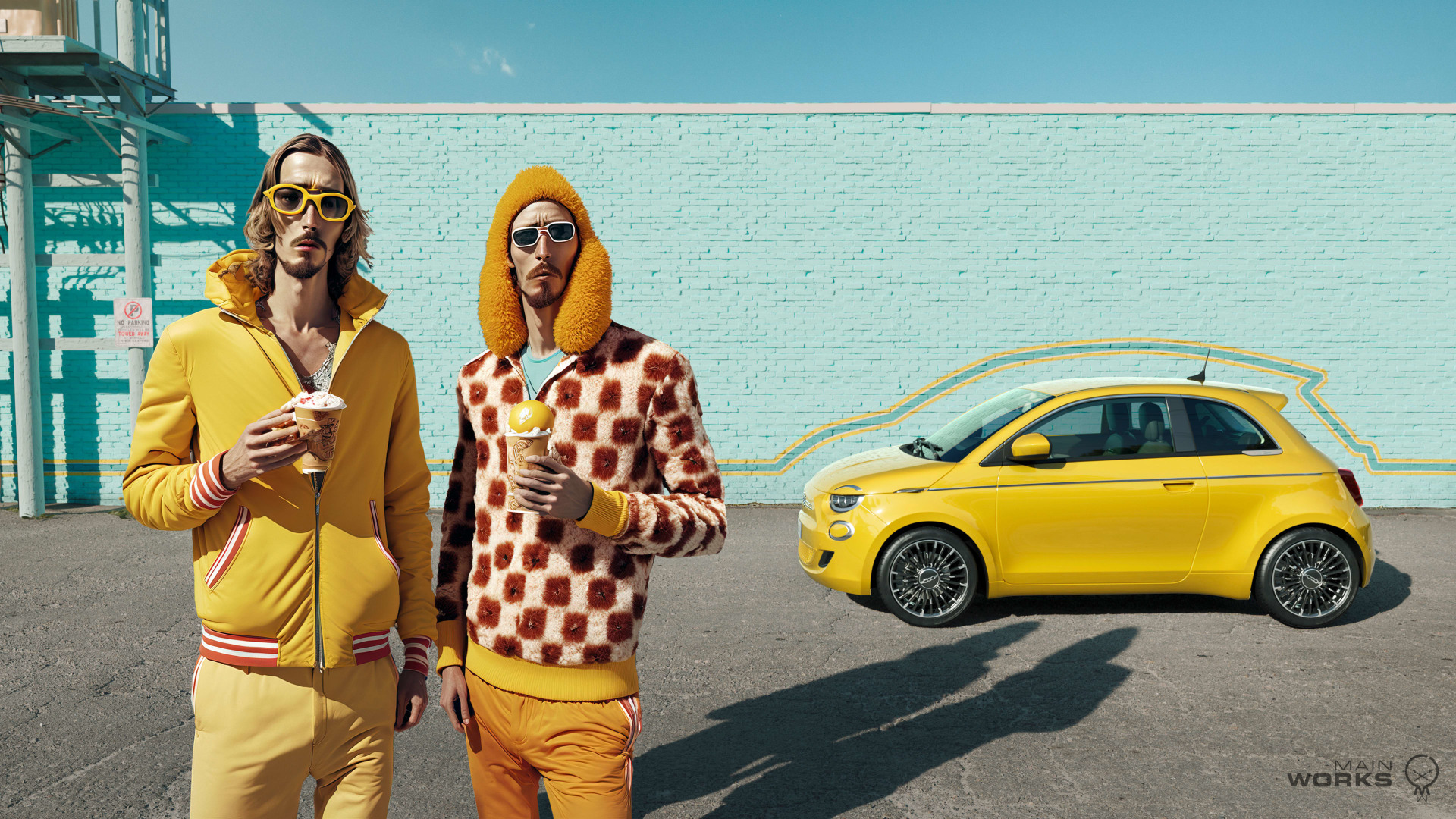 don't be square - be there ! Fiat 500 e