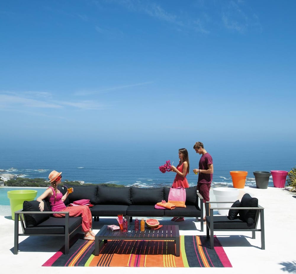 Alfombra de exterior de polipropileno multicolor 180 x 270 cm Papagayo