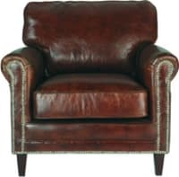 Sillón de piel efecto envejecido marrón Sillón de piel efecto envejecido marrón