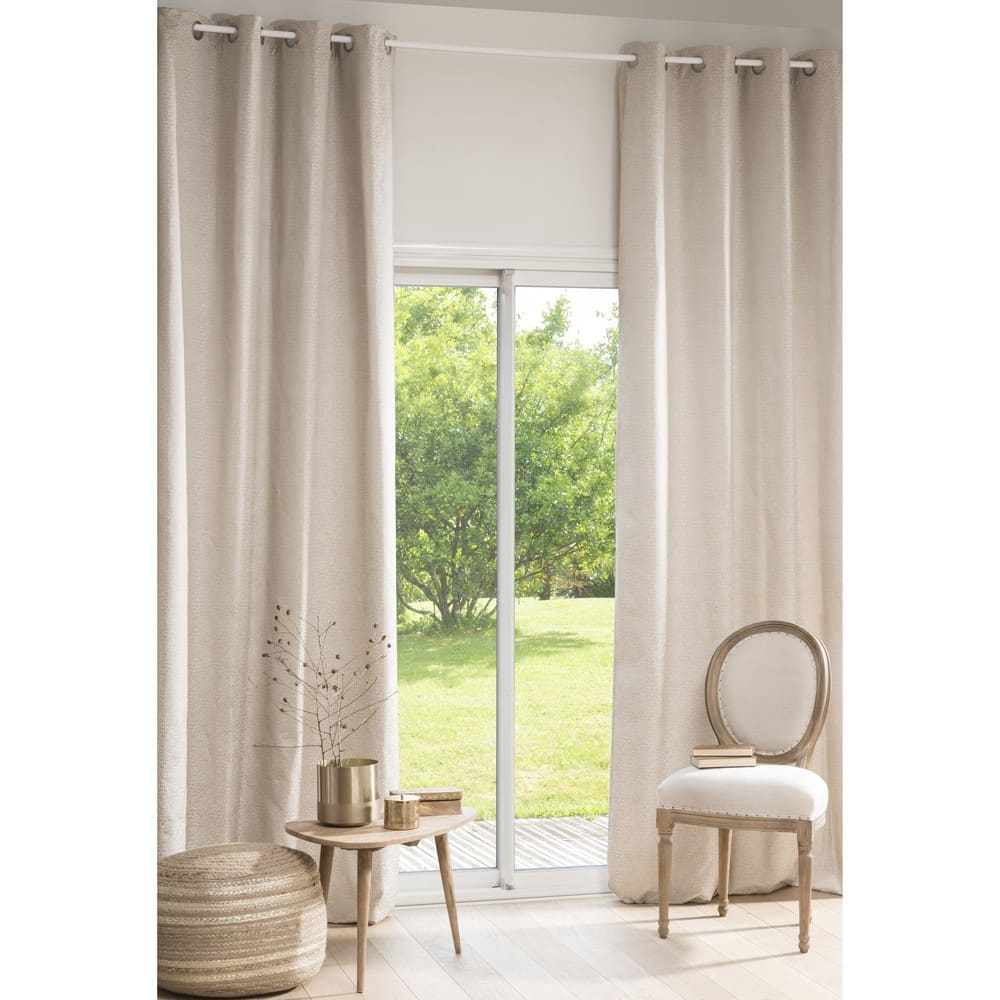 Rideau à œillets beige 140x300 cm Madison Maisons du Monde