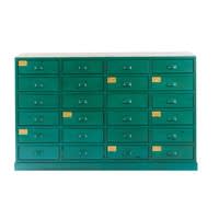 Cabinet indus 24 tiroirs en métal vert Cabinet indus 24 tiroirs en métal vert