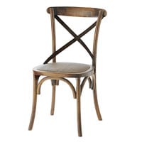 Chaise bistrot en rotin et chêne Chaise bistrot en rotin et chêne