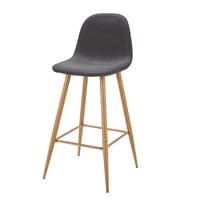 Chaise de bar en tissu gris anthracite Chaise de bar en tissu gris anthracite