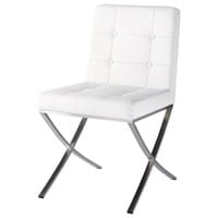 Chaise en polyuréthane et inox blanche Chaise en polyuréthane et inox blanche