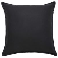 Coussin en lin lavé gris charbon 60x60 Coussin en lin lavé gris charbon 60x60