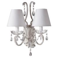 Dubbele metalen en stoffen AMAURY wandlamp H36 Dubbele metalen en stoffen AMAURY wandlamp H36