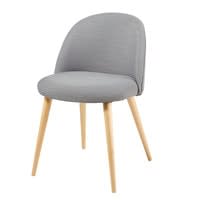 Grey Vintage Chair with Solid Birch Grey Vintage Chair with Solid Birch