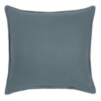 Kissen aus grobem Leinen, petrolblau, 45x45 Kissen aus grobem Leinen, petrolblau, 45x45