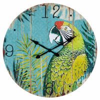Klok met papegaaienprint RIO Klok met papegaaienprint RIO