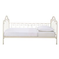 Lit banquette 90x190 en métal ivoire Lit banquette 90x190 en métal ivoire