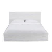 Lit en manguier massif blanc vieilli 180x200 Lit en manguier massif blanc vieilli 180x200