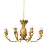 Lustre ananas en métal doré Lustre ananas en métal doré