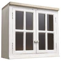 Mango Wood Kitchen Wall Unit in Ivory W70 Mango Wood Kitchen Wall Unit in Ivory W70