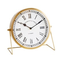 Orologio da tavolo in metallo dorato Orologio da tavolo in metallo dorato