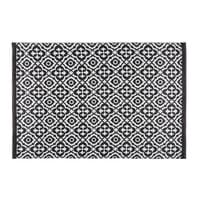 Outdoor-Teppich mit schwarzen und weißen Motiven 140x200 COROLIA Outdoor-Teppich mit schwarzen und weißen Motiven 140x200 COROLIA