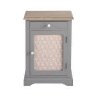 Patterned Grey 1-Door 1-Drawer Bedside Table Patterned Grey 1-Door 1-Drawer Bedside Table