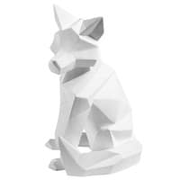 Statuette renard blanc mat H.56cm ARTHUR Statuette renard blanc mat H.56cm ARTHUR
