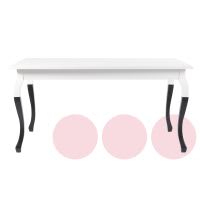 Table à manger 6 personnes blanche et noire L160 Table à manger 6 personnes blanche et noire L160