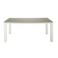 Table de jardin 6 personnes en aluminium et composite L180 Table de jardin 6 personnes en aluminium et composite L180
