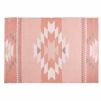 Tapis ethnique en coton rose 180x120 Tapis ethnique en coton rose 180x120