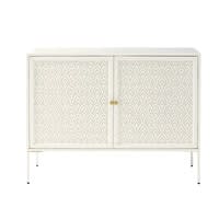 White Solid Acacia Wood 2-Door Sideboard White Solid Acacia Wood 2-Door Sideboard