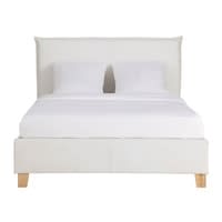 Wit bed met opbergkoffer en lattenbodem 140x190 Wit bed met opbergkoffer en lattenbodem 140x190