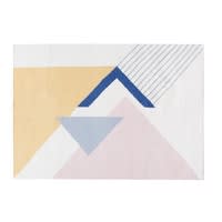 Wollteppich mit grafischen Motiven 140x200 Wollteppich mit grafischen Motiven 140x200
